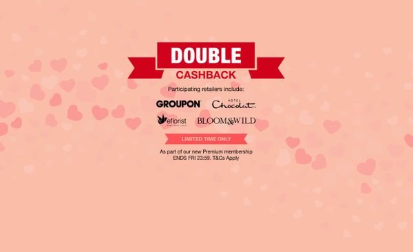 DOUBLE CASHBACK for the time of love