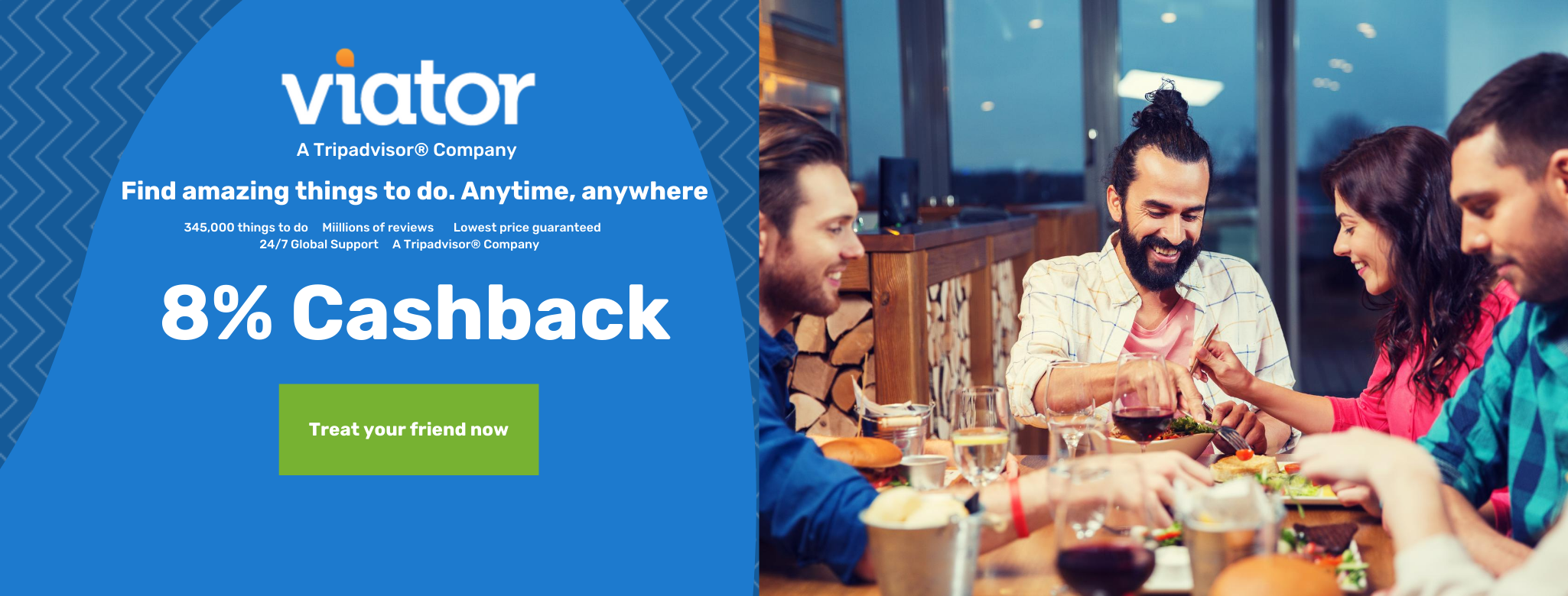 Viator - A Trip Advisor Company up to 8% Cashback