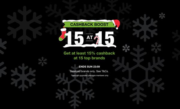 Last-minute Christmas shopping boost — 15% cashback at 15 brands
